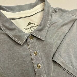 Tommy Bahama Light Gray Polo Shirt XXL Men’s